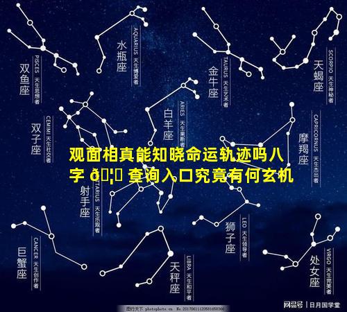 观面相真能知晓命运轨迹吗八字 🦋 查询入口究竟有何玄机